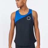 travis - tank top - black / dazzling blue