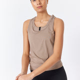 donna tech - tank top - bright brown