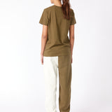 cara - sweatpants - dark olive/off white