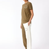 cara - sweatpants - dark olive/off white