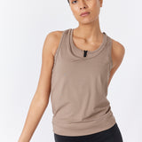 donna tech - tank top - bright brown