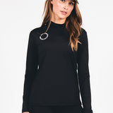 long sleeved turtleneck - black